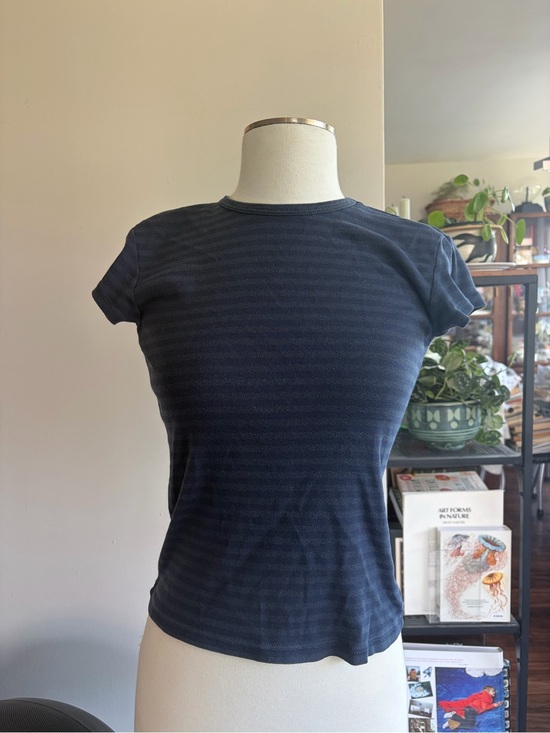 Brandy Melville Tops - striped brandy melville navy tshirt